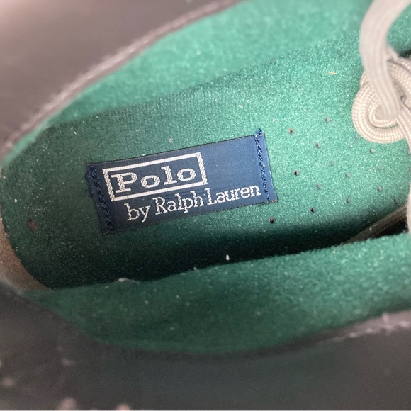 Vintage Polo Ralph Lauren Men’s Gray & Brown Leather Ankle Duck Boots Size 13 D - Picture 10 of 13